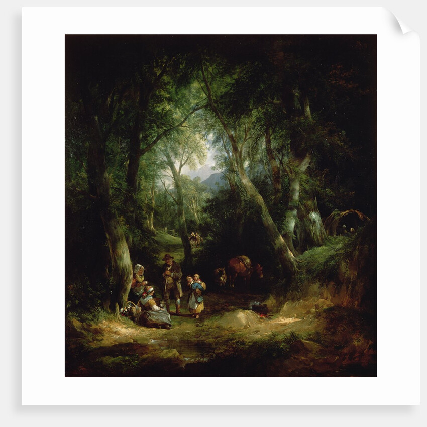Gypsy Encampment in the New Forest, 19th century by William Snr. Shayer