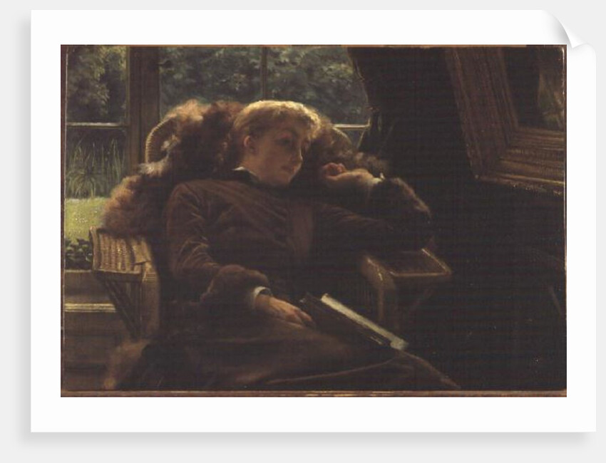 Reverie: Mrs.Newton reclining in a chair by James Jacques Joseph Tissot