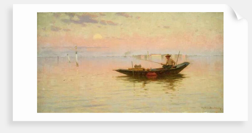 Fishing on the Lagoon, Venice, c.1890 by Walter Blackman
