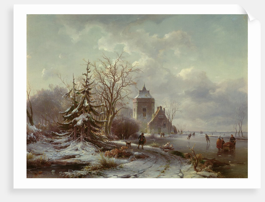 Winter Scene, 19th century by Andreas Schelfhout