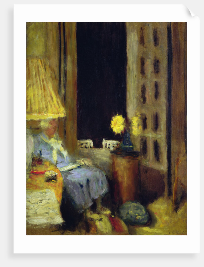 Madame Hessel in her Sitting Room, the Window opened into the Night, 1926-1939 by Edouard Vuillard