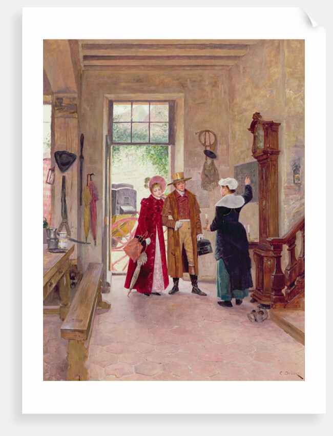 Arrival at the Inn by Charles Edouard Delort