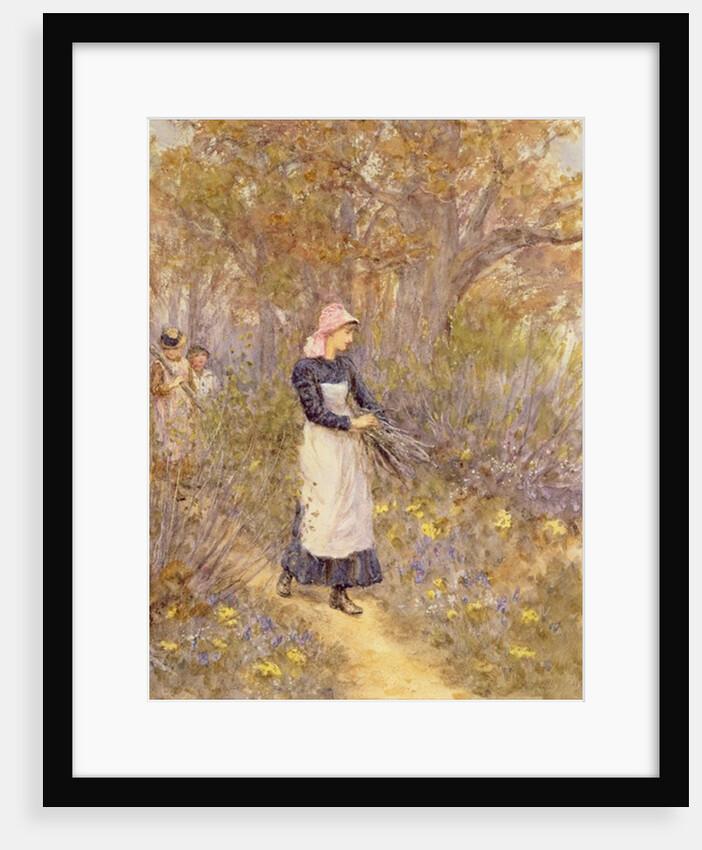 Gathering wood for mother by Helen Allingham