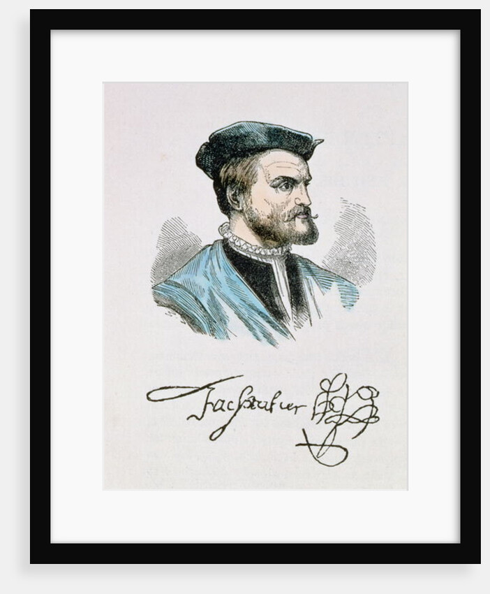 Jacques Cartier illustration from Volume IV of 'Narrative and Critical History of America', 1886 by English School