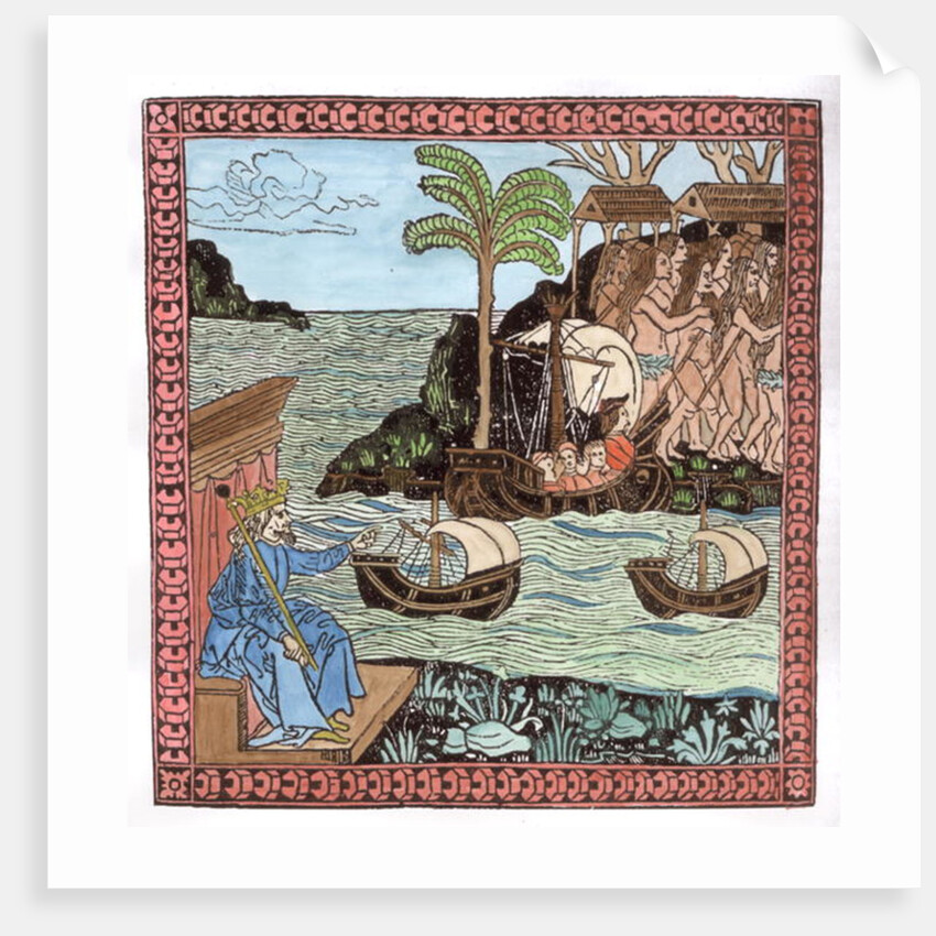 The Landing of Columbus by English School