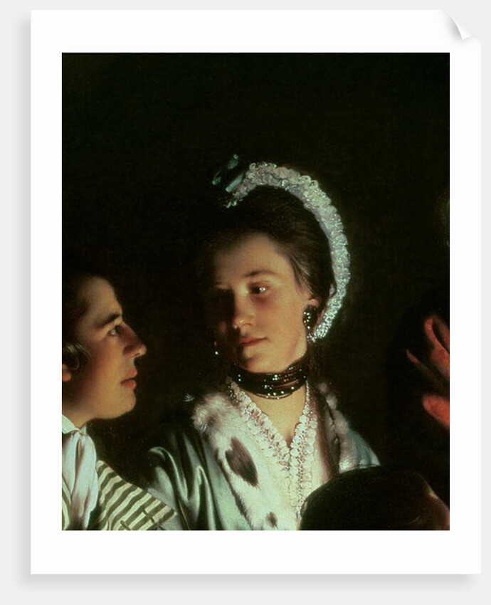 An Experiment on a Bird in the Air Pump, detail, 1768 by Joseph Wright of Derby