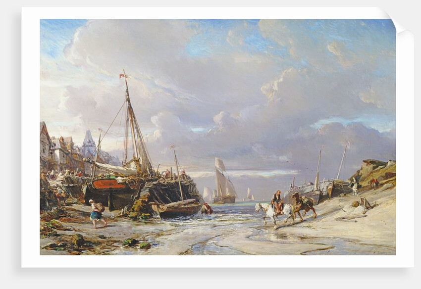 Port en Bretagne, 1861 by Louis Eugene Gabriel Isabey