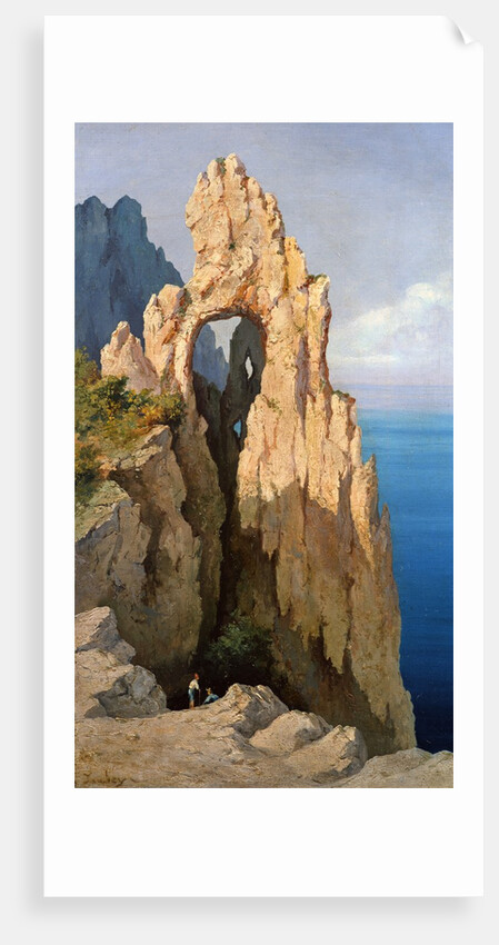 Rocks at Capri by Louis Eugene Gabriel Isabey