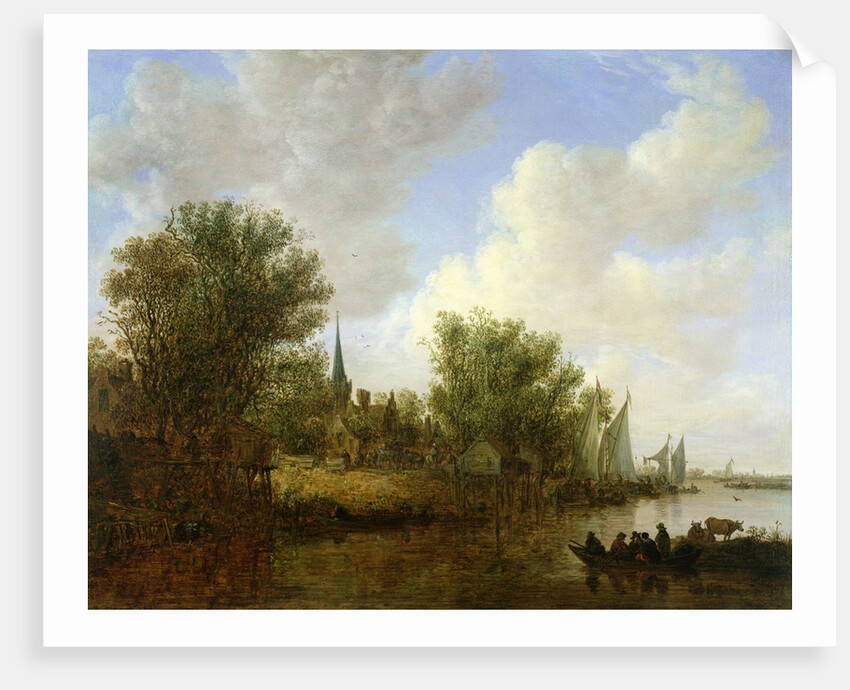 River scene with a View of Overschie, 1651 by Jan Josephsz van Goyen