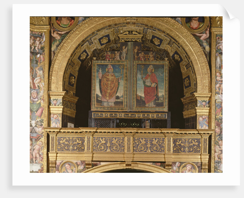 St. Bassianus and St. Ambrose, Bishop of Milan, 1507 by Matteo Chiesa