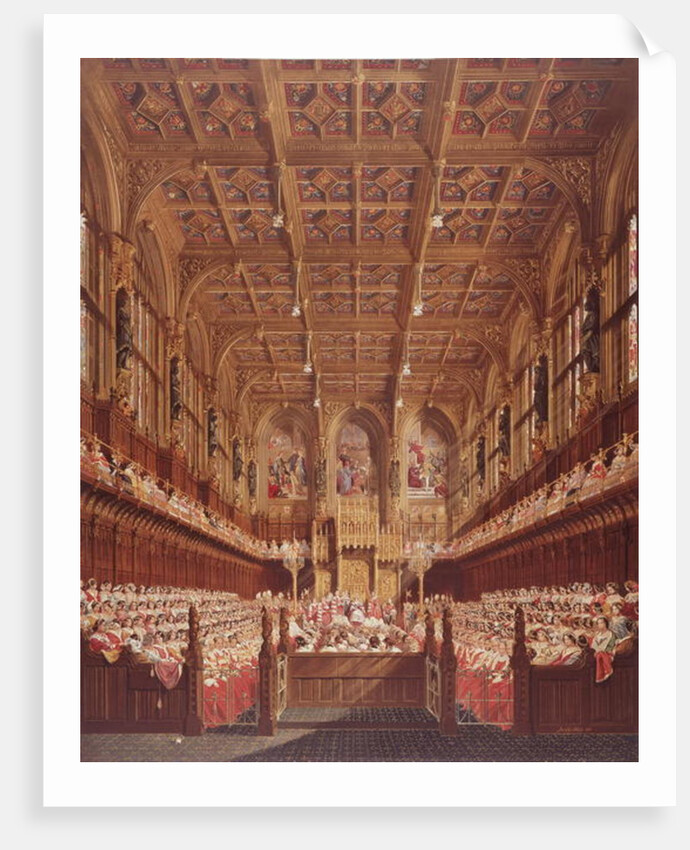 Queen Victoria in the House of Lords by Joseph (after) Nash
