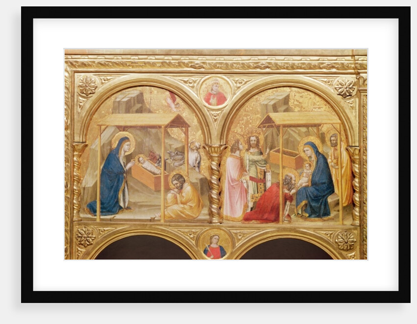 Section of an altar screen with the Nativity and the Adoration of the Magi, 13th century by Anonymous Anonymous