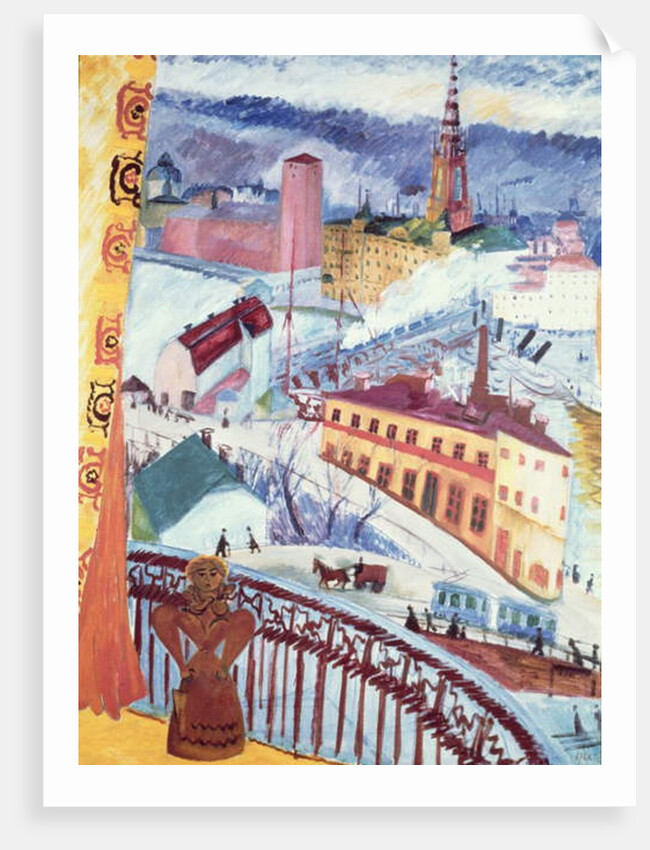 View of Slussen, 1919 by Sigrid Hjerten