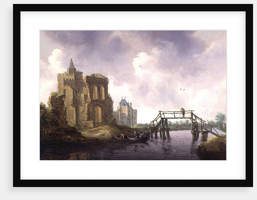 The Bridge at Heemstede, outside Haarlem by Leendert or Leonard Knijff