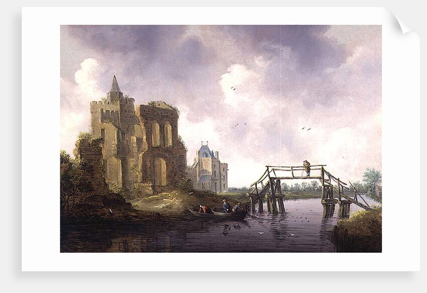 The Bridge at Heemstede, outside Haarlem by Leendert or Leonard Knijff