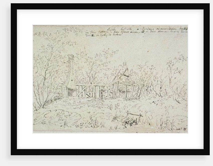 A ruined cottage at Capel, Suffolk, 1796 by John Constable