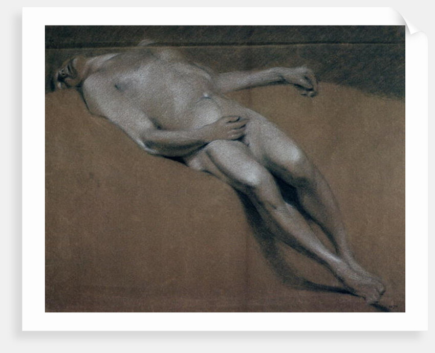 Study of a recumbent male nude by John Constable