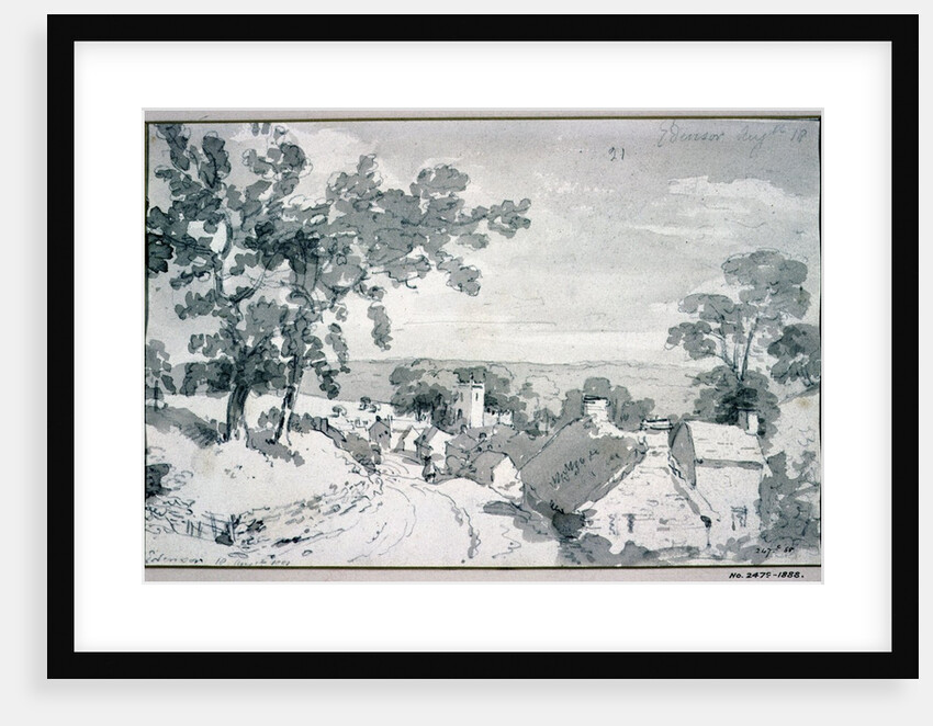 The Entrance to the Village of Edensor, 1801 by John Constable