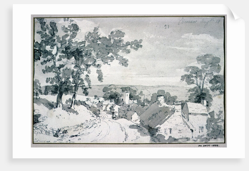 The Entrance to the Village of Edensor, 1801 by John Constable