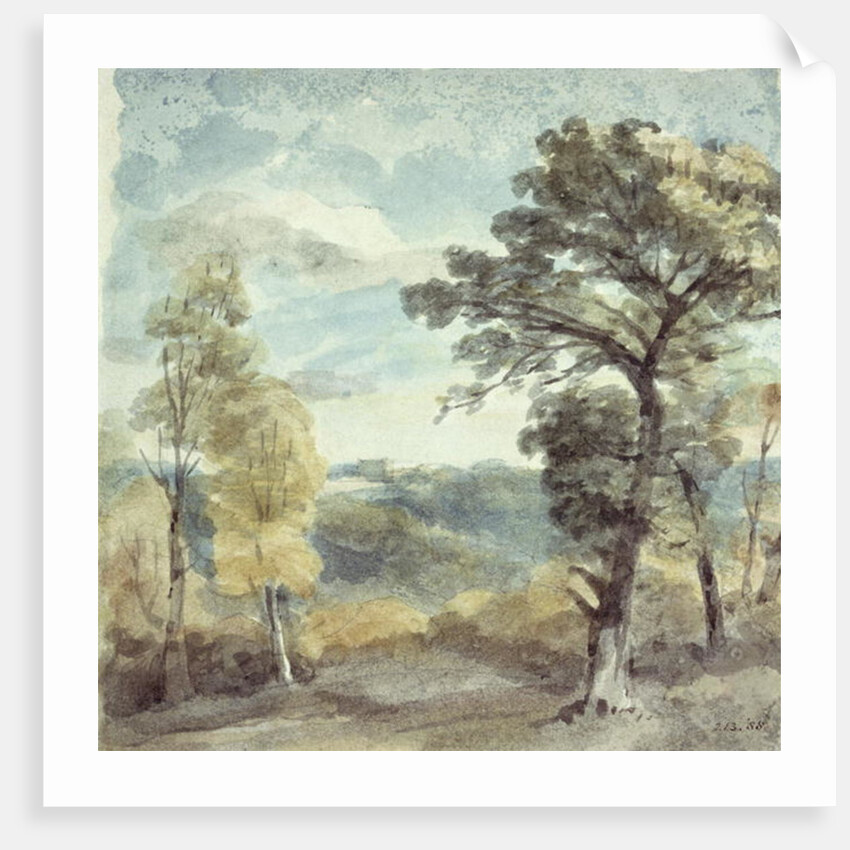 Landscape with Trees and a Distant Mansion by John Constable