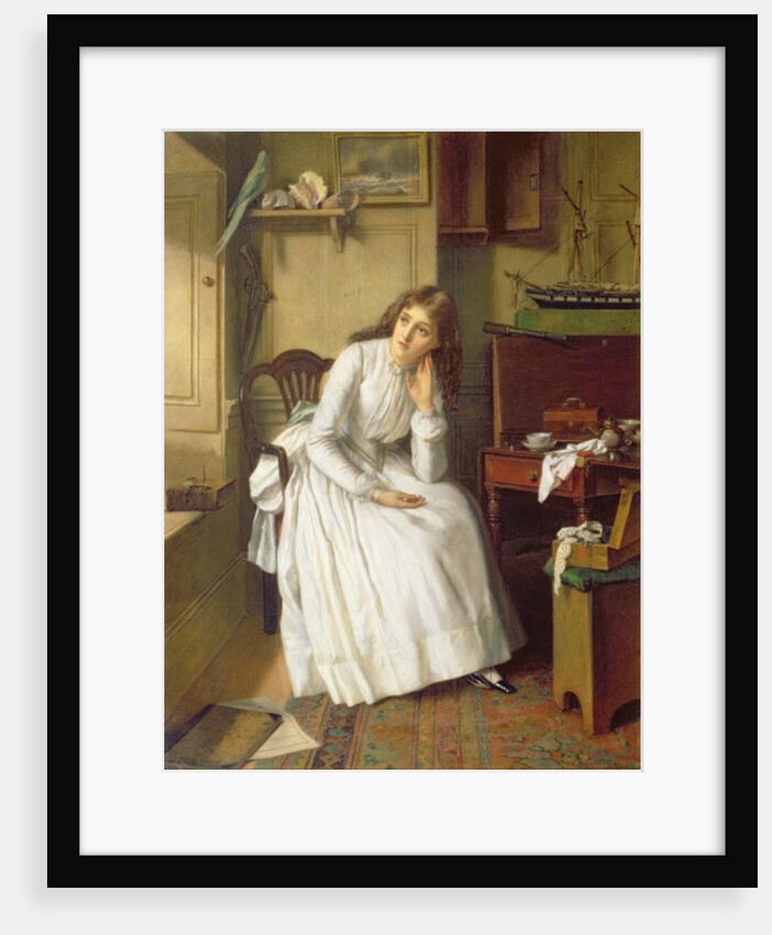 Flo Dombey in Captain Cuttle's Parlour by William Maw Egley