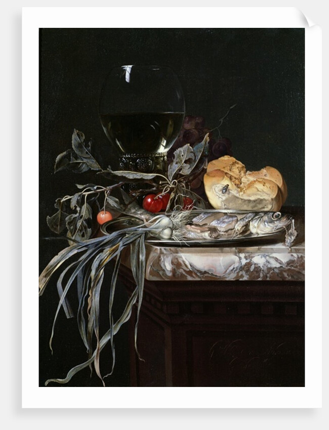 Still Life with Fish Platter by Willem van Aelst