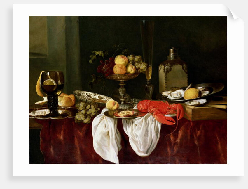 Still Life with lobster by Abraham Hendricksz van Beyeren