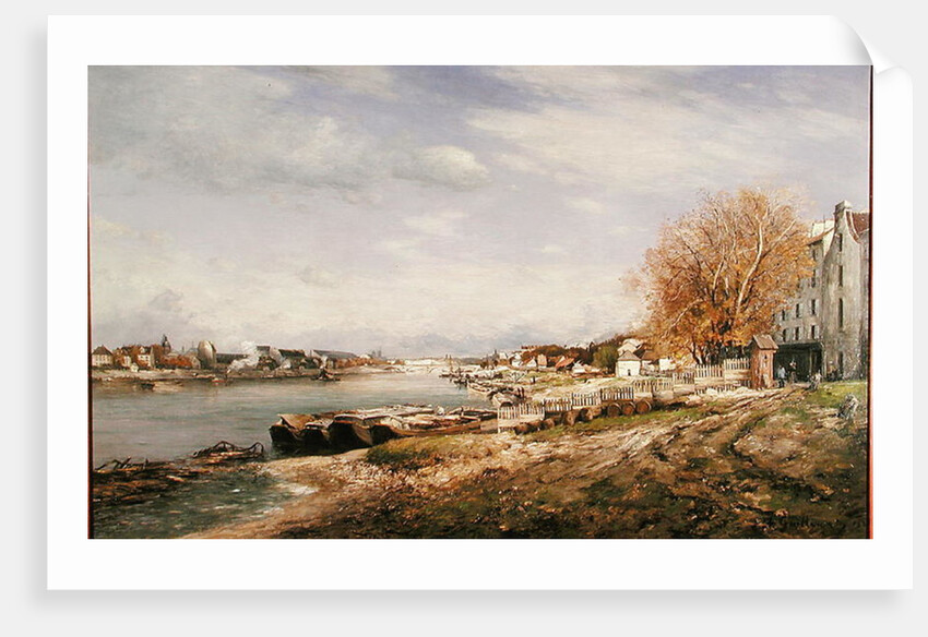 View of the Port of Bercy, Paris, 1880 by Jean Baptiste-Antoine Guillemet