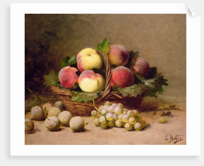 Still life of fruit by Leon-Charles Huber
