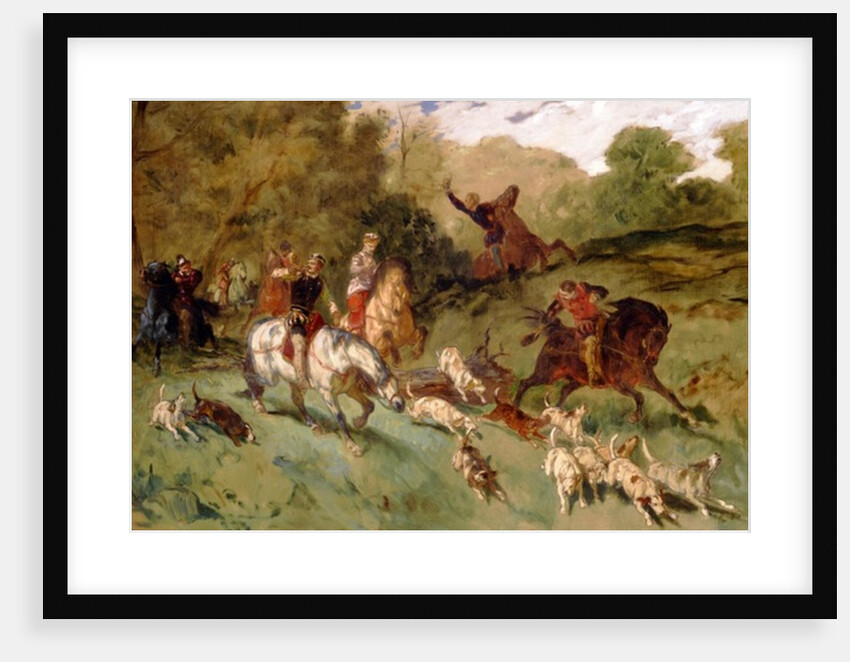 Mary Stuart hunting by Eugene-Louis Lami
