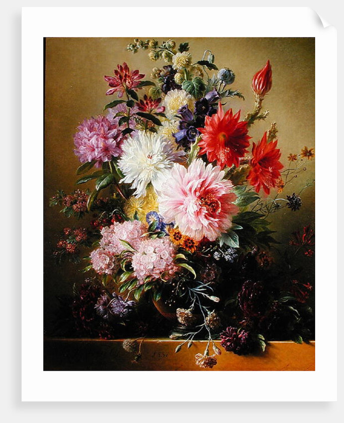 Still life with flowers, 1837 by Georgius Jacobus Johannes van Os
