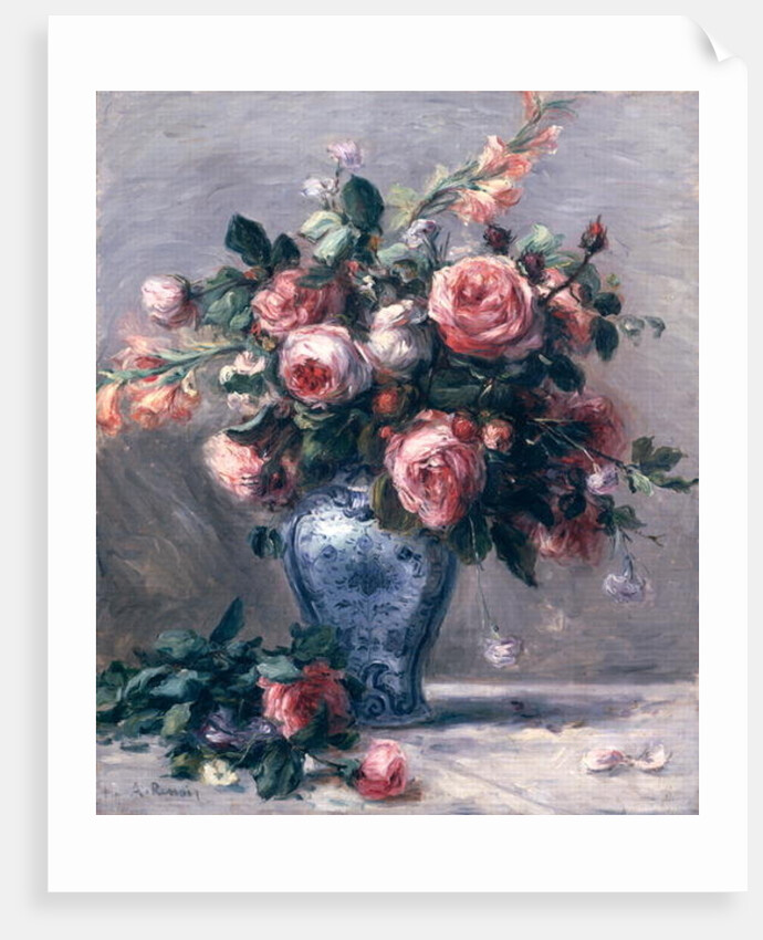 Vase of Roses, 19th century by Pierre Auguste Renoir
