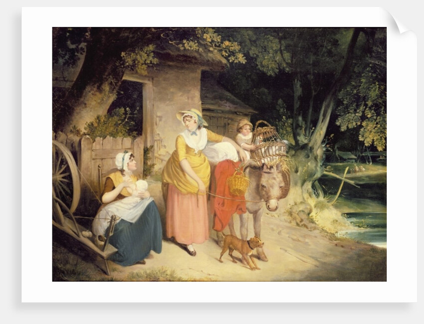 Outside the Cottage Door by Francis Wheatley