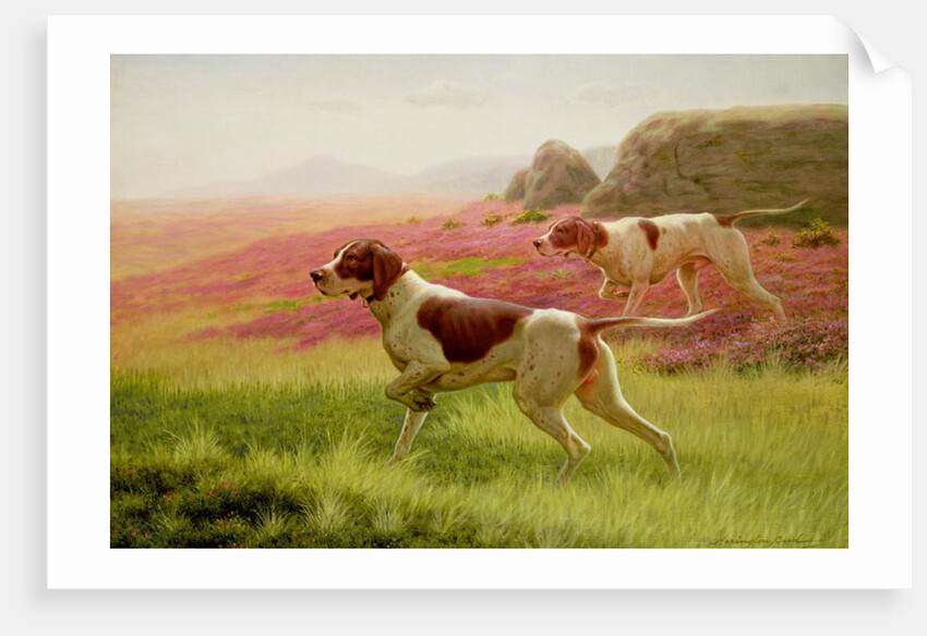 Pointers in a Landscape, 19th century by Harrington Bird