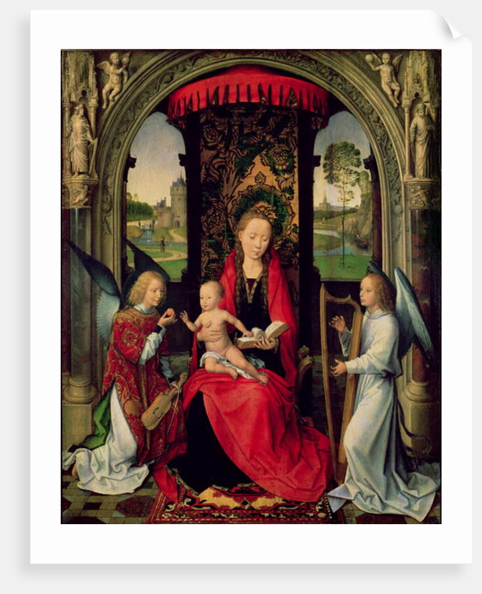 Madonna and Child with two Angels by Hans Memling