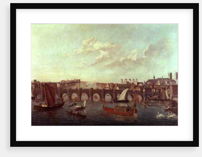 Westminster Bridge, with Westminster Abbey and Lambeth Palace either side by Samuel (after) Scott