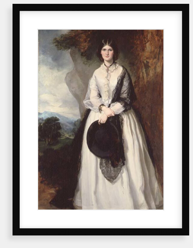 Portrait of a Lady in a Winter Landscape by Francis Grant