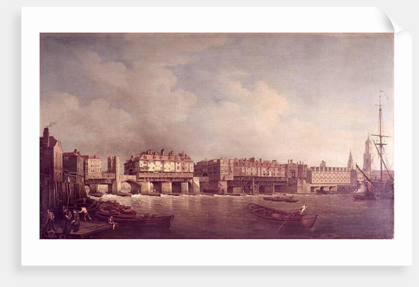 London Bridge before the Alteration in 1757 by Samuel Scott