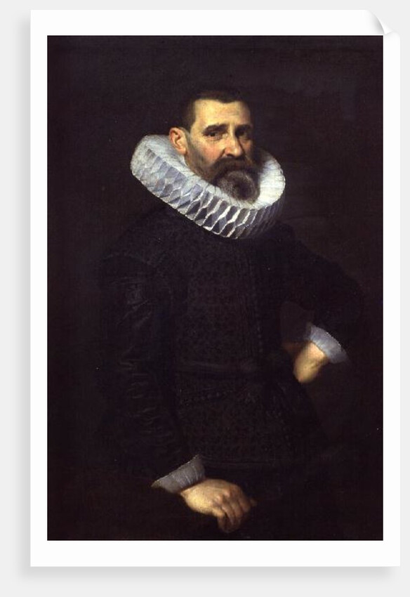 Portrait of a gentleman in a black tunic and ruff by Nicolaes Eliasz
