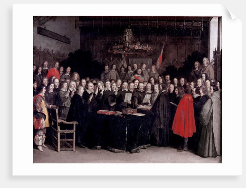 The Swearing of the Oath of Ratification of the Treaty of Münster, 1648 by Gerard ter Borch or Terborch