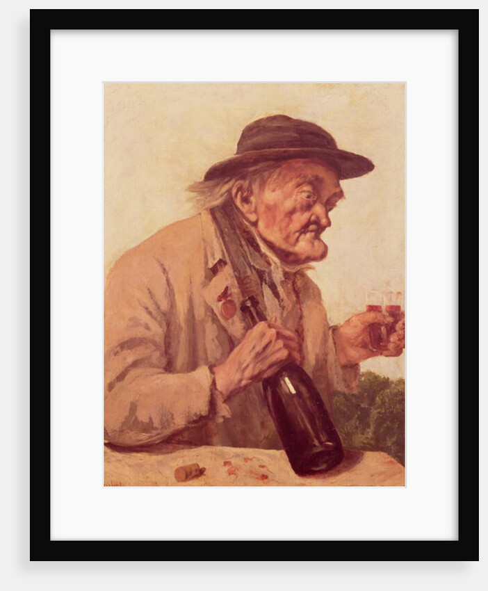 Old Man with a glass of wine by Gustave Courbet