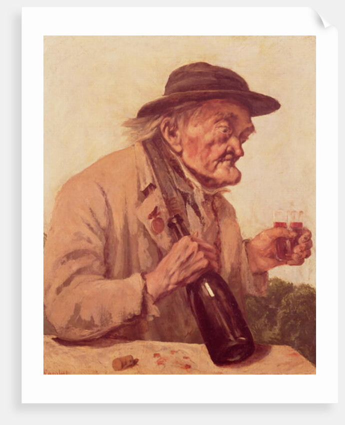 Old Man with a glass of wine by Gustave Courbet