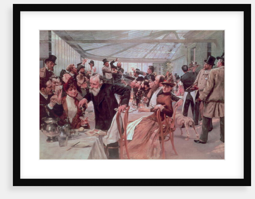 Scandinavian Artist's Luncheon at Cafe Ledoyen on Varnishing Day, 1886 by Hugo Birger