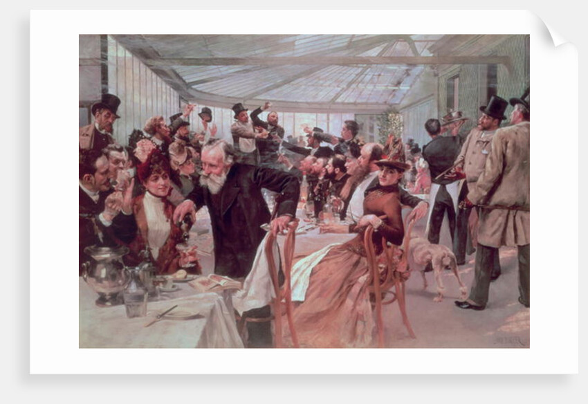 Scandinavian Artist's Luncheon at Cafe Ledoyen on Varnishing Day, 1886 by Hugo Birger