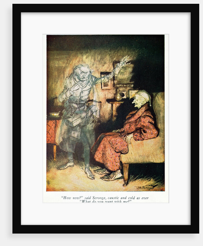 Scrooge and The Ghost of Marley, from Dickens' 'A Christmas Carol' by Arthur Rackham