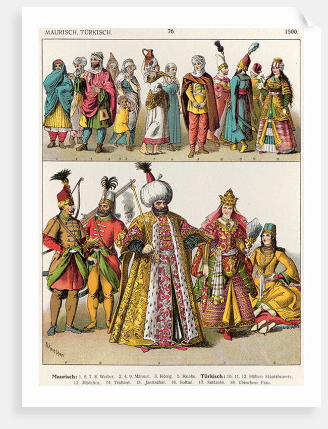 Moorish and Turkish Dress, c.1500 by Albert Kretschmer