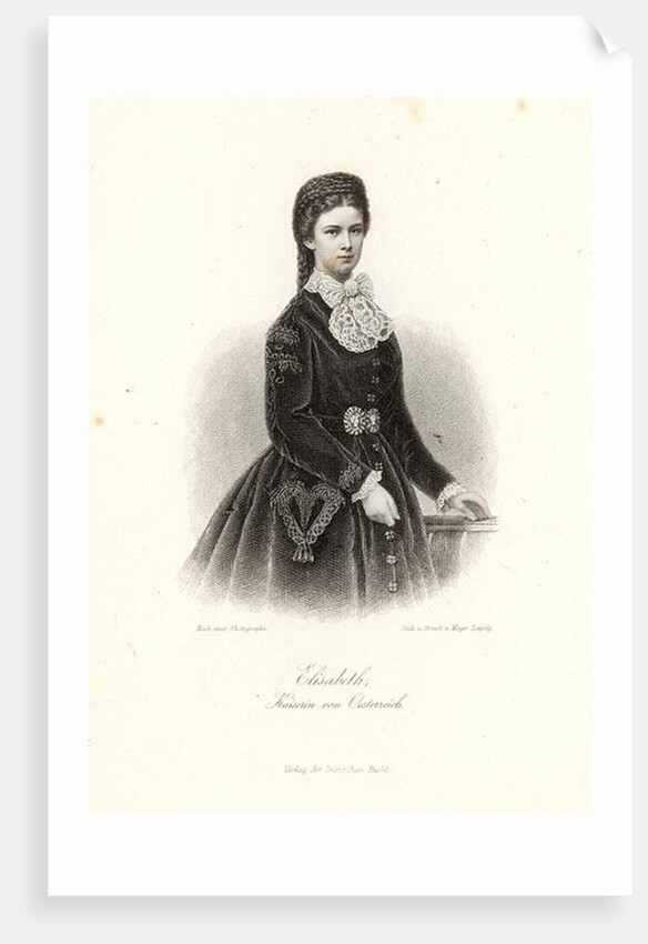 Empress Elisabeth of Austria in the 'Allgemeine Moden-Zeitung', Liepzig, 1872 by German School