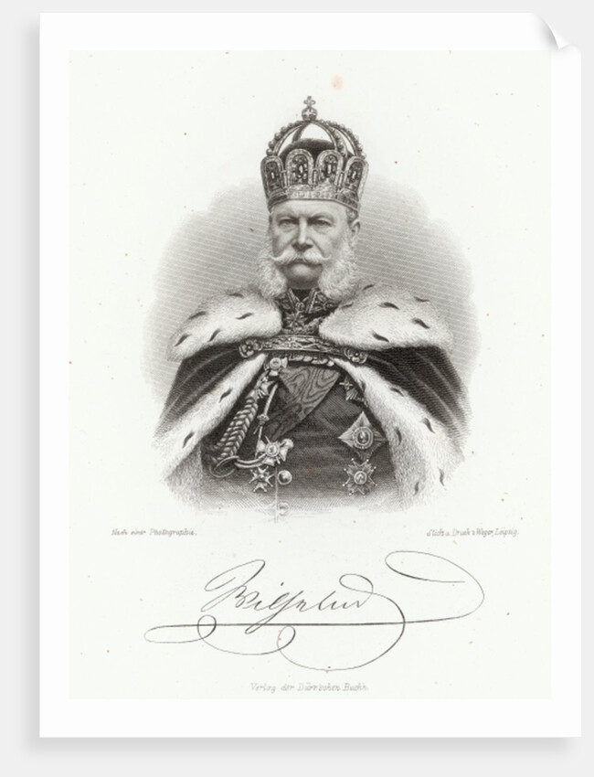 William I, King of Prussia in the 'Allgemeine Moden-Zeitung', Leipzig, 1872 by German School