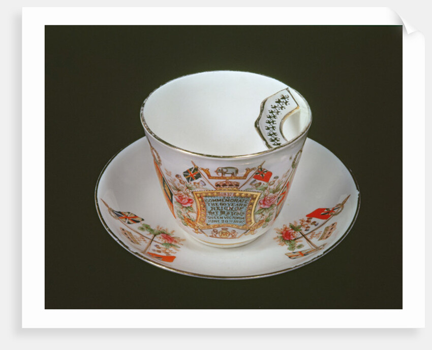 Moustache cup commemorating Victoria's Diamond Jubilee, 1897 by School English