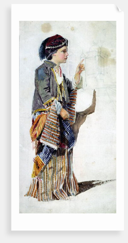 Figure of a girl in Turkish costume, 19th century by John Absolon